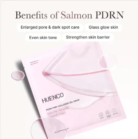 HUENCO PDRN Pink Collagen Gel Mask for pore care, skin tone, and skin barrier support