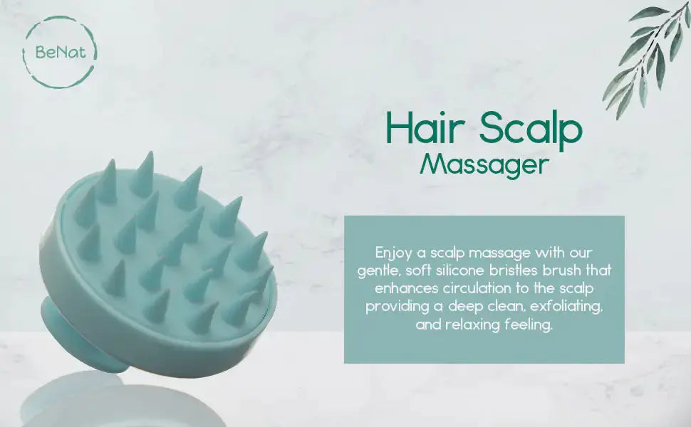 Aqua silicone hair scalp massager with pointed bristles for deep cleaning and exfoliation.